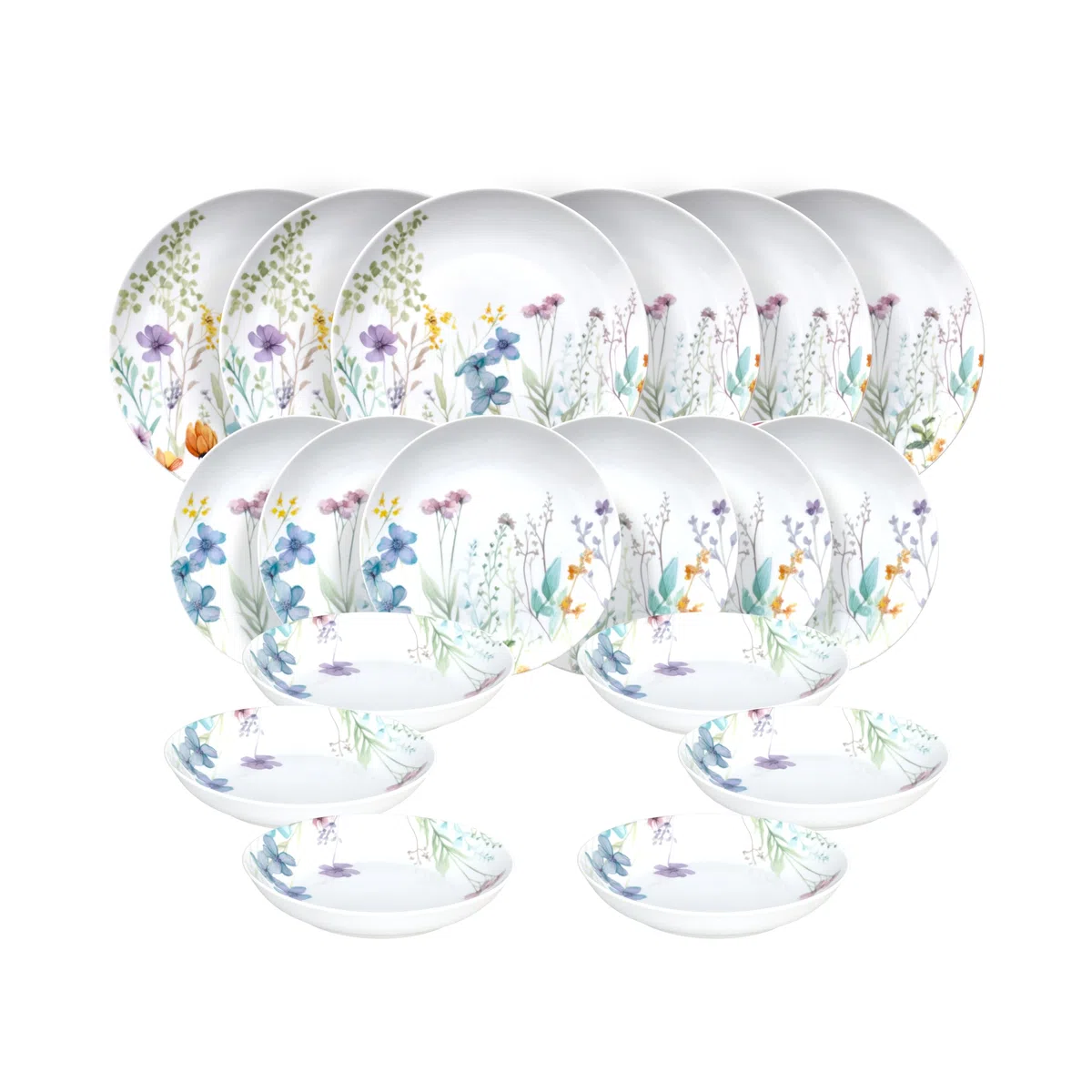 Tognana Florenne, Servizio piatti 18 pezzi per 6 persone, porcellana, multicolor