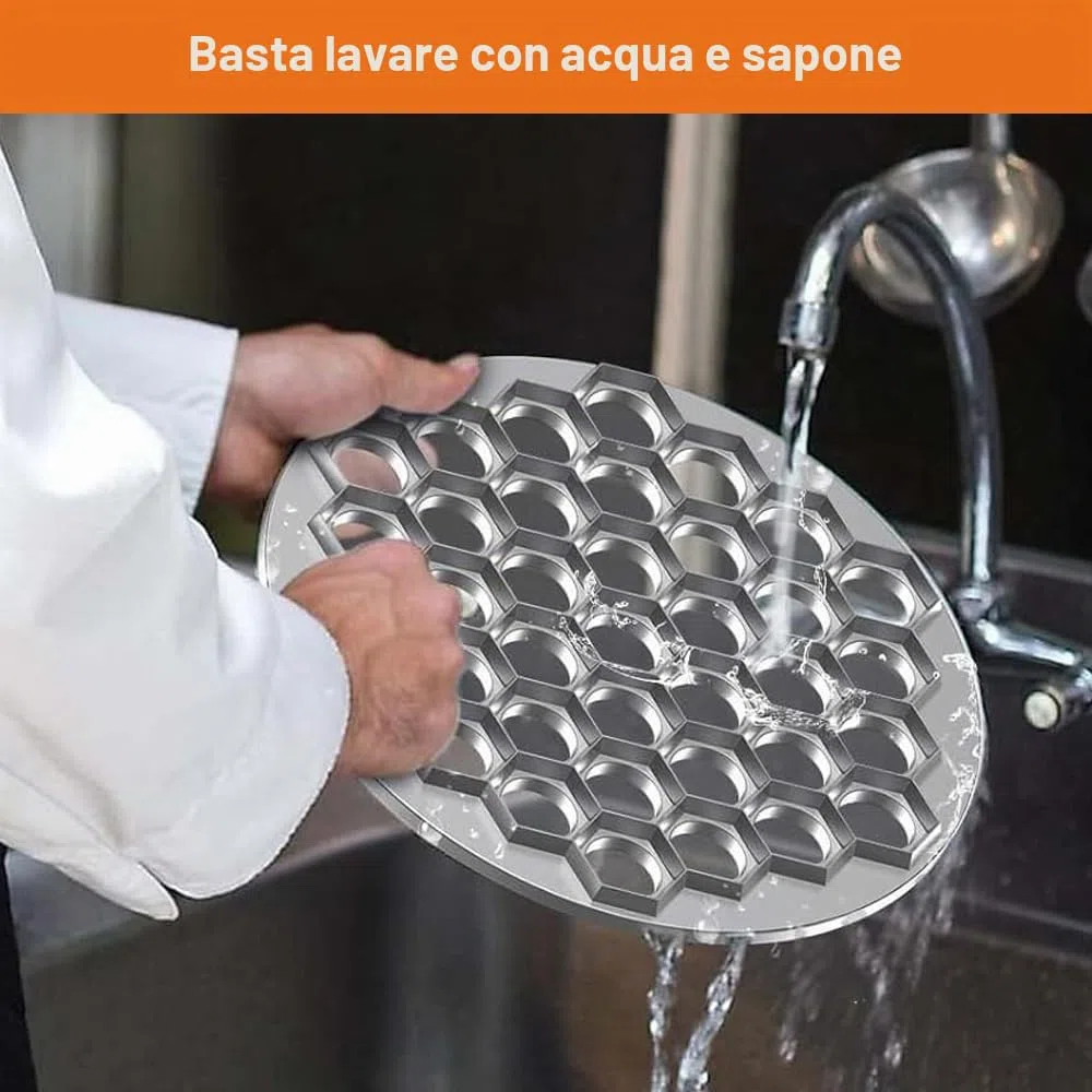 Stampo per Pelmeni, 37 Fori Stampo Gnocchi, stampo per Ravioli in Lega di Alluminio, Macchina per Ravioli, per Cucina Fai Da Te, Feste di Famiglia e Picnic