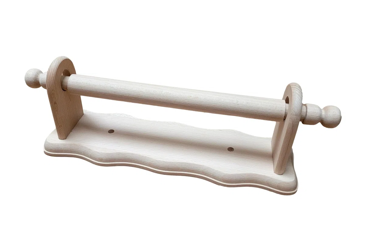 Wooden World Nuovo Cucina PORTAROTOLO FAGGIO Legno Muro Foglio Rotolo Asciugamano di Carta DISTRIBUTORE – Chiaro