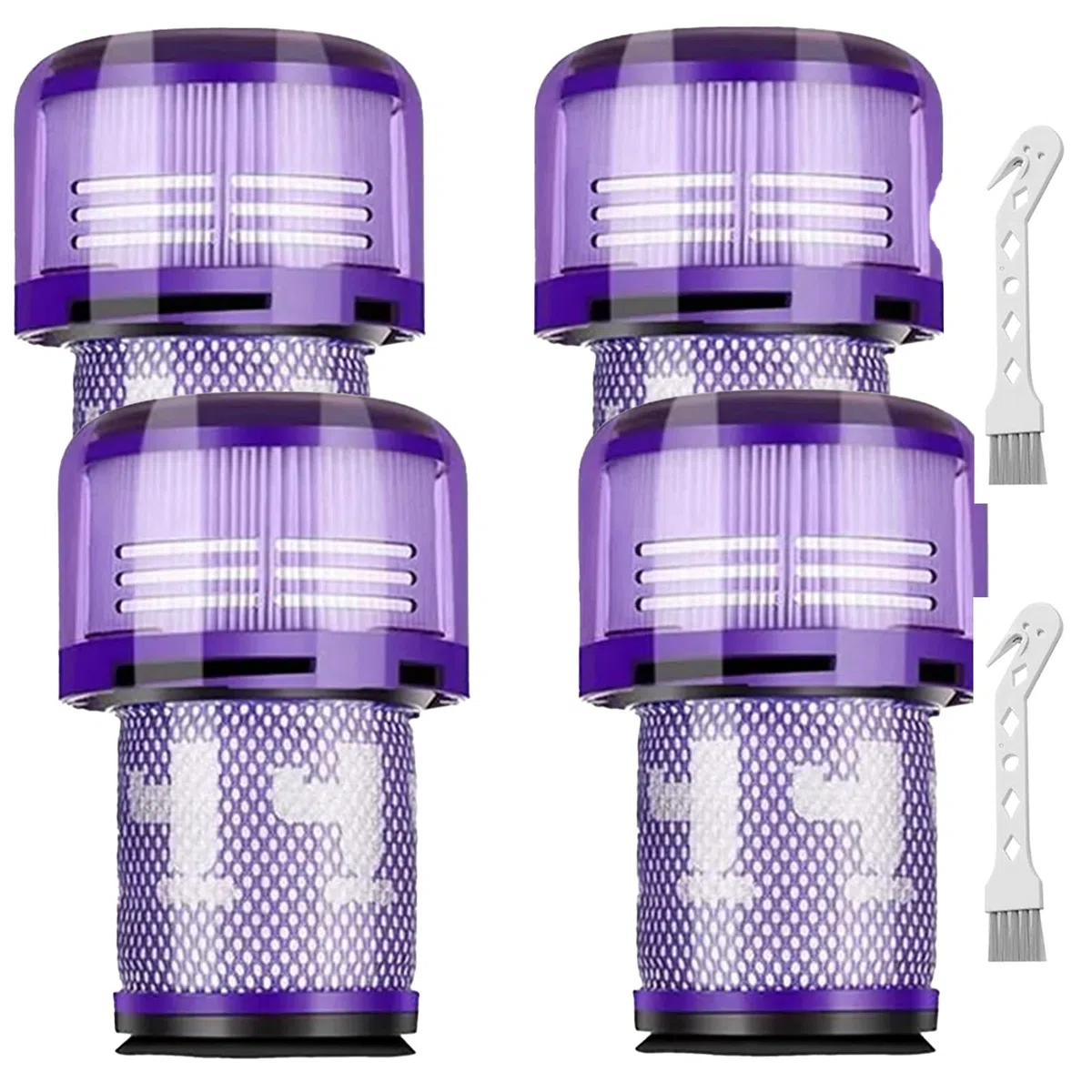 4 Pezzi Filtri di Ricambio V11 per Dyson - Compatibili con Aspirapolvere Dyson V11 Animal/Absolute/Torque Drive/Fluffy/Complete Pro e V15 Detect SV14, Sostituisce Parte n. DY-970013-02 e 97 (4)