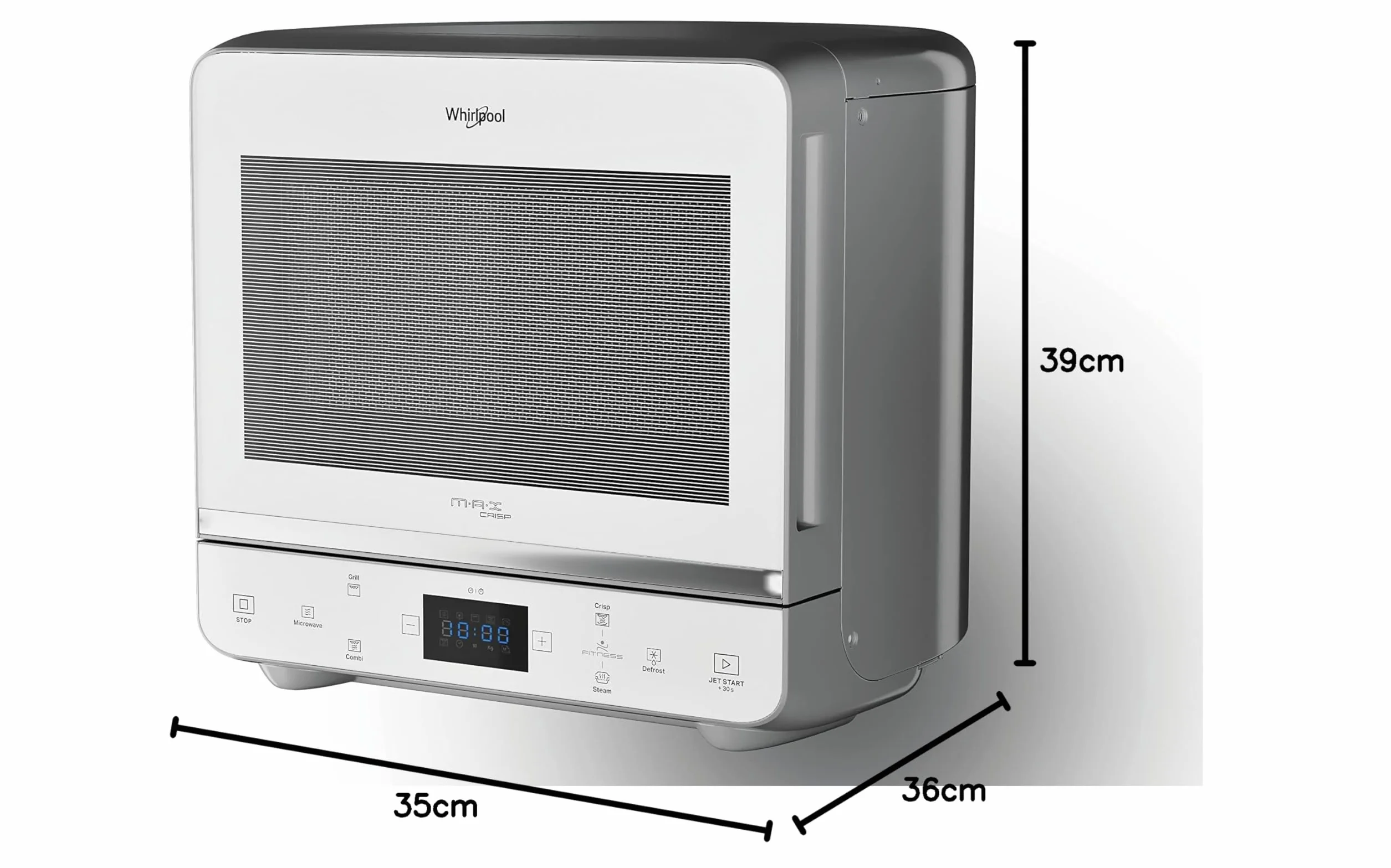 Whirlpool MAX 49 WSL con grill al quarzo Funzione DUAL CRISP, STEAM, Sicurezza bambini