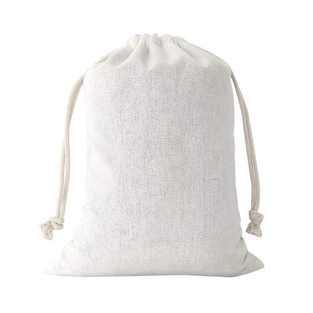 SumDirect 20 sacchetti in mussola di cotone, bianchi, mini, leggeri, traspiranti, con coulisse, riutilizzabili, per matrimoni, feste, compleanni