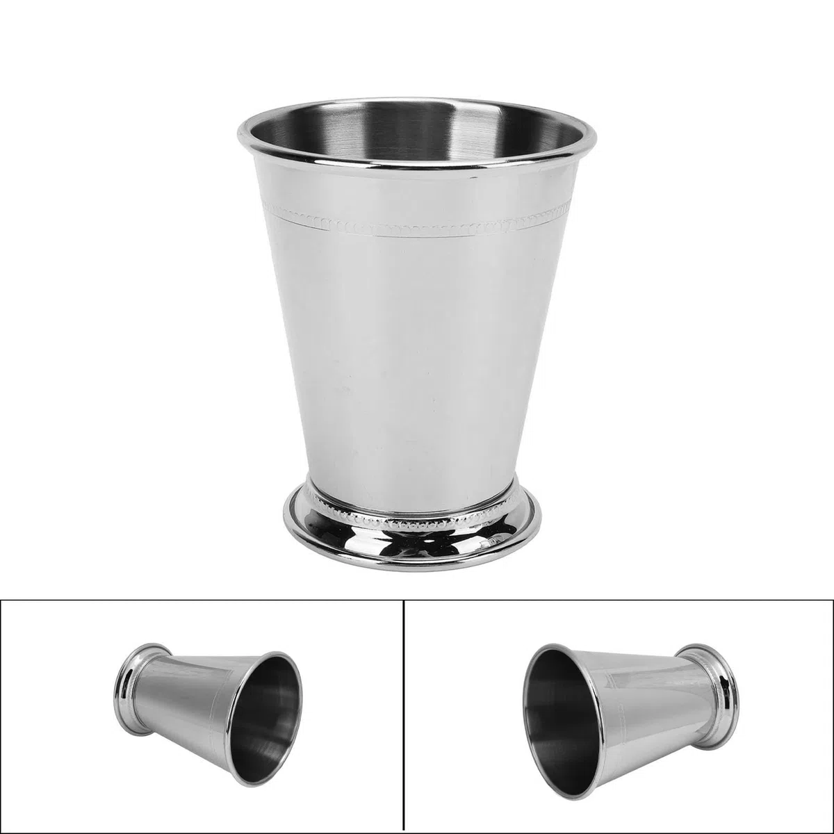 Martellato Mint Julep Cup, Pratico Julep Cup Ad Alta Stabilità per Bar (Argento classico)