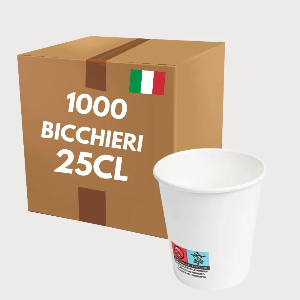 COVR Bicchieri in Carta Bianchi (25 cl - 8 oz / 1000 unità)