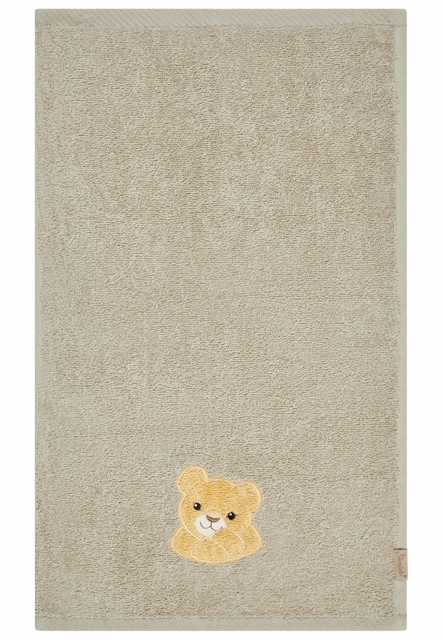 Sterntaler Asciugamano per bambini, confezione doppia, giraffa e leone, 50 x 30 cm, asciugamano in cotone assorbente con bellissimi bordi intrecciati, graziose applicazioni per neonati e bambini
