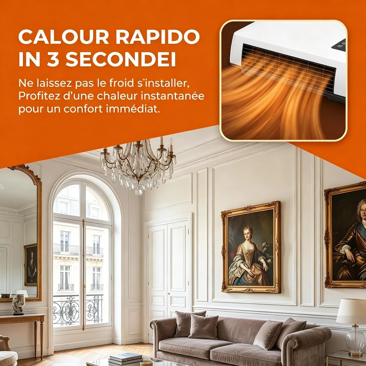 F Fityle Mini Condizionatore Portatile Split in ABS, Condizionatore Reversibile 2 in 1, 220 V, Timer Intelligente da 8 Ore, Climatizzazione da Parete per Camera da Letto, Soggiorno