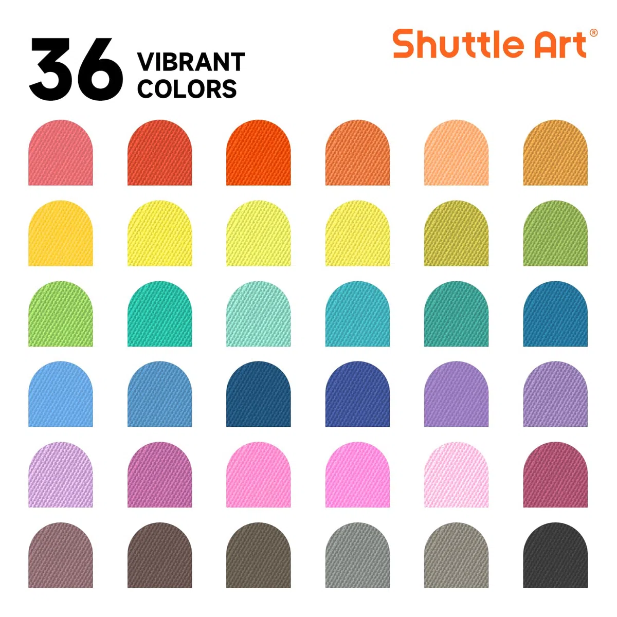 Shuttle Art Pennarelli per colori acrilici 36 colori, pennarelli per pittura a secco ad acqua a basso odore per roccia, legno, metallo, plastica, vetro, tela, ceramica