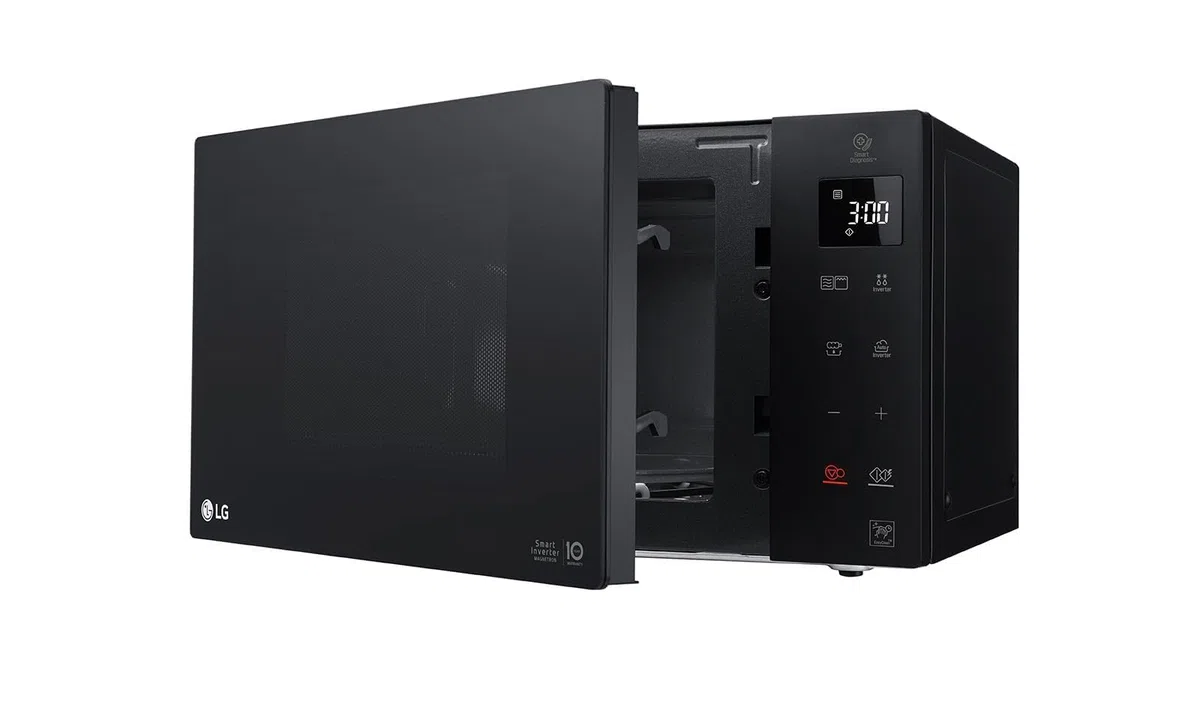 LG MH6535GIB Forno Microonde Smart Inverter con Grill al Quarzo, 25 Litri, 1150 W, Programmi Automatici, 5 Livelli di Potenza Regolabili - Nero Fumè