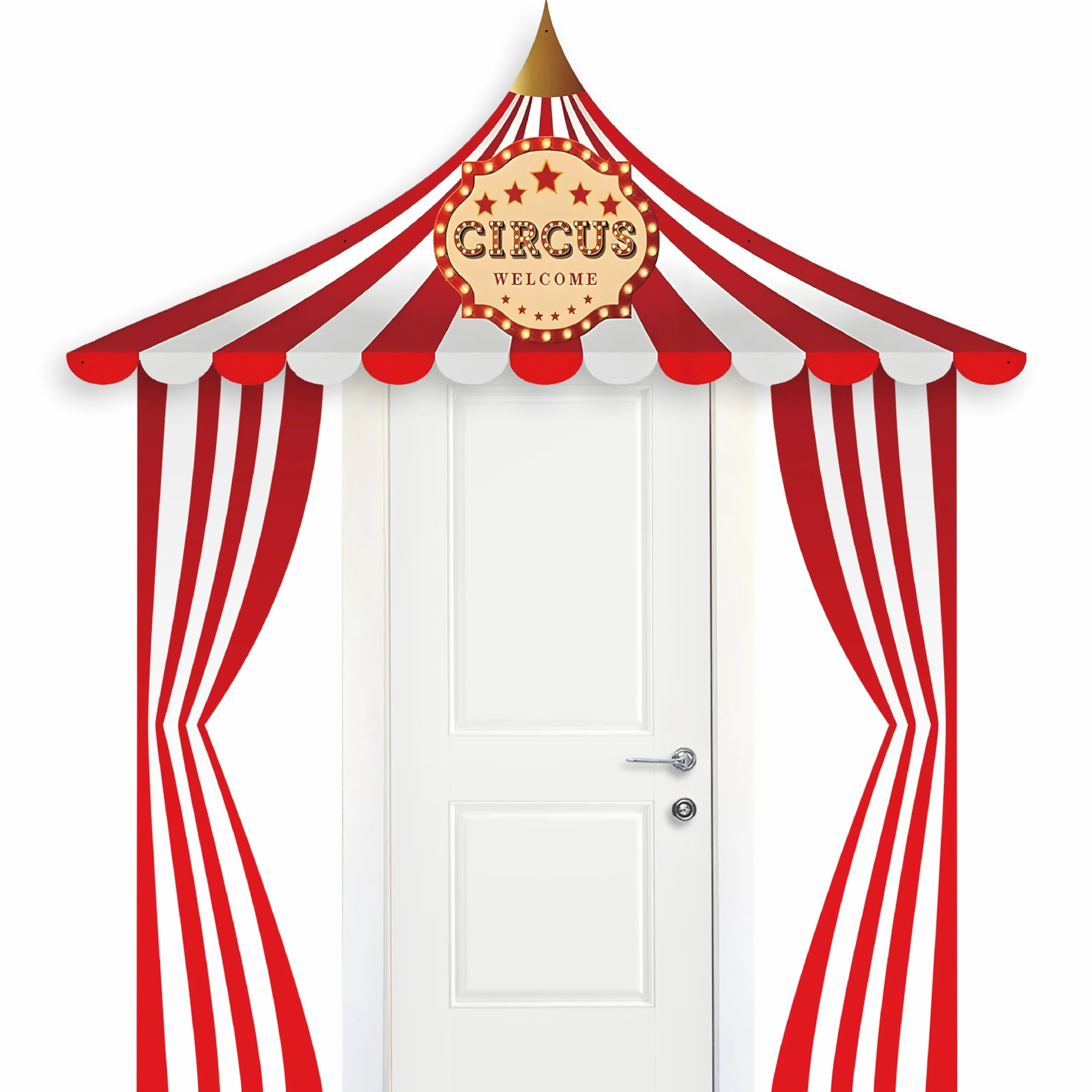 Tende Decorazioni di Compleanno Circo Sfondo Fotografico 2 Metri in Tessuto Lavabile e Riutilizzabile, per Interno ed Esterno, Ideale per Festa Bambini e Decorazione casa