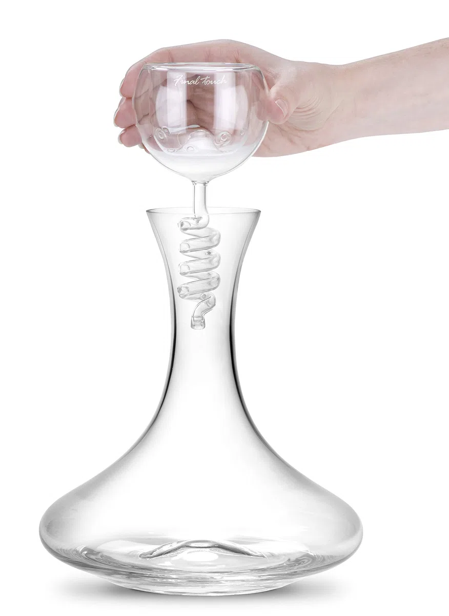 Final Touch Set di aeratore e decanter in vetro Twister (WDA919)