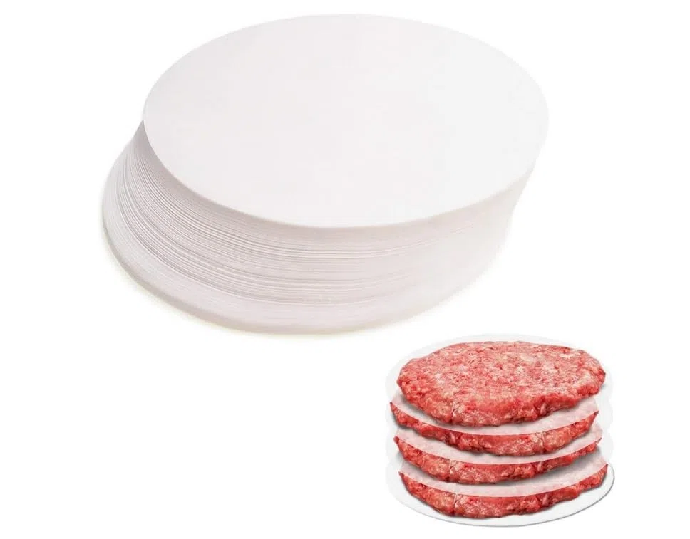 Dischi Hamburger 500 Fogli Carta da Forno Rotonda Antiaderente per perfetti Burger, Hamburger, Cheeseburger, Fricadelle, Polpete, Padella, Barbecue. (Diametro: 10 CM.)