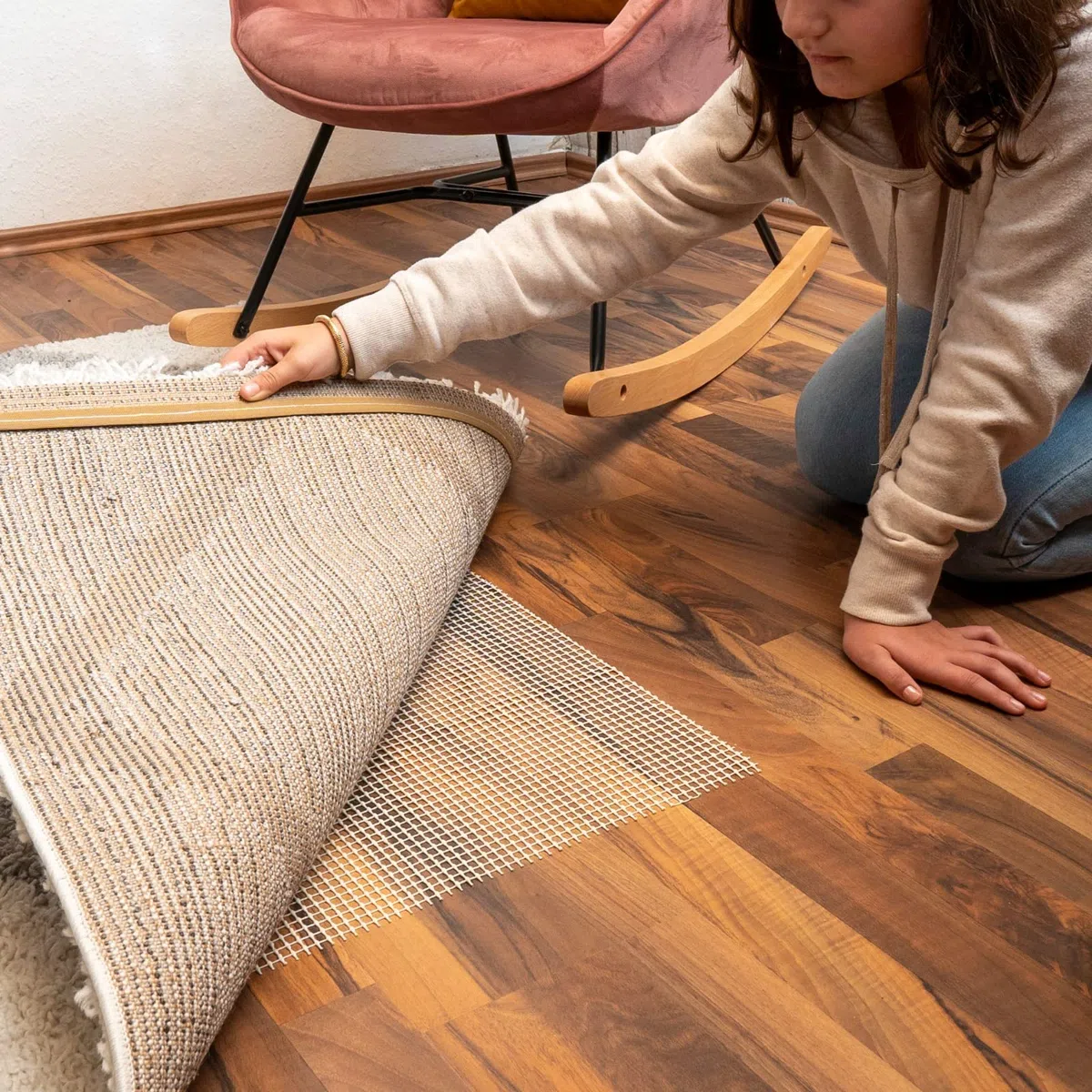 antiscivolo e protezione per moquette, tappetino antiscivolo per tappeti - Sottofondo antiscivolo , taglio con le forbici … (160_x_225_cm)