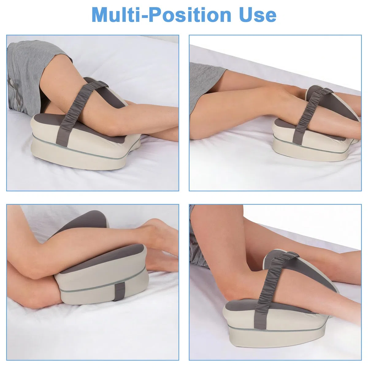 VINATO Cuscino per Gambe e Ginocchia per Dormire sul Fianco, Cuscino Ortopedico Ergonomico in Memory Foam, Traspirante, Coperta Amovibile Lavabile, Allivia Dolori Lombari, Anche e Gambe