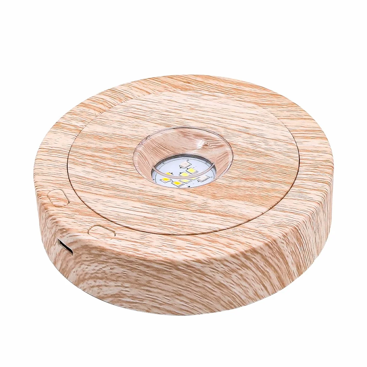 Base luminosa a LED girevole rotonda 8 modalità di luce Espositore Base per espositore da tavolo per cristalli Art. in vetro