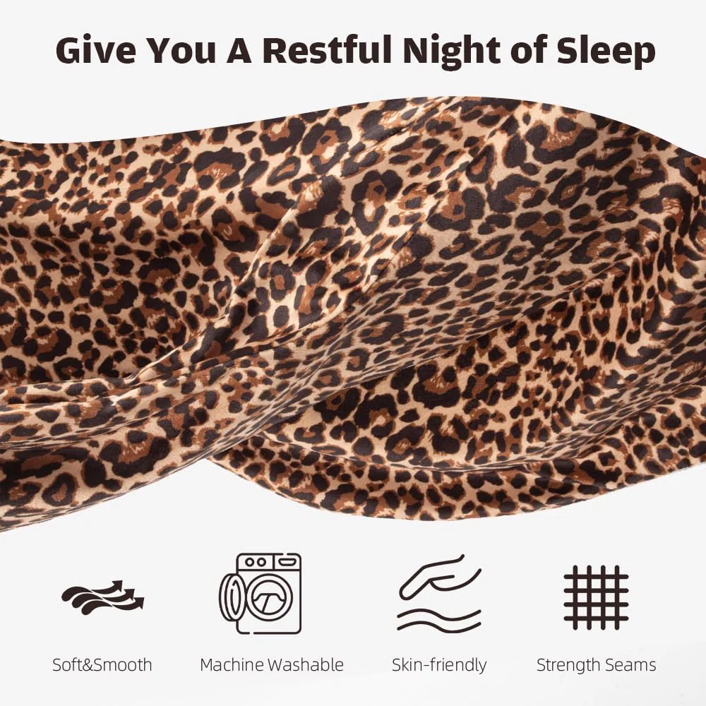 Chilling Home Cuscino per gravidanza a forma di J, cuscino per chi dorme sul fianco con rivestimento J, cuscino per allattamento, grande cuscino per donne e chi dorme sul fianco (motivo leopardato)