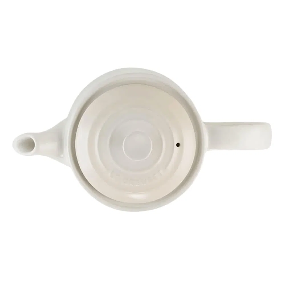 Le Creuset Teiera alta in Gres Vetrificato, 1.3 litri, per 4 Tazze, Meringue, 80703137160003