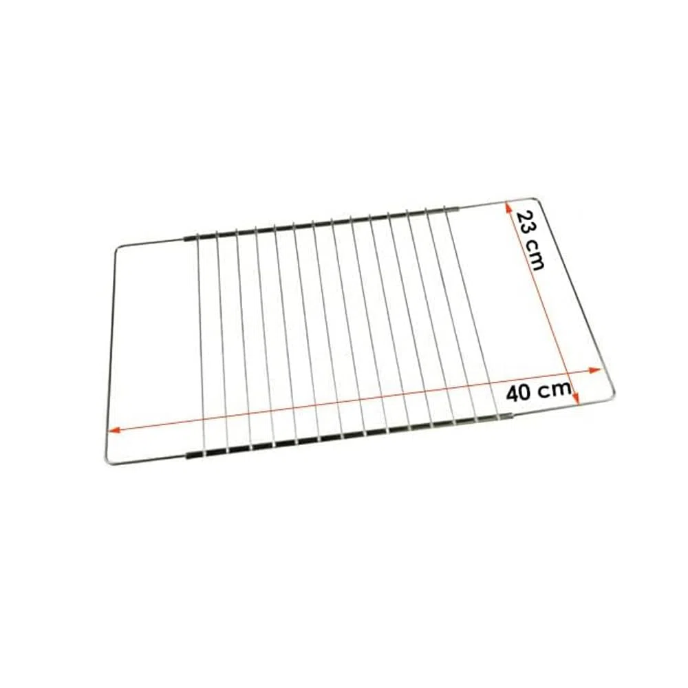 Griglia Grigliette Forno Elettrico Compatibilità Universale | Lunghezza 23 Cm - Larghezza Estendibile 23 -> 40 Cm Con Fissaggio A vite
