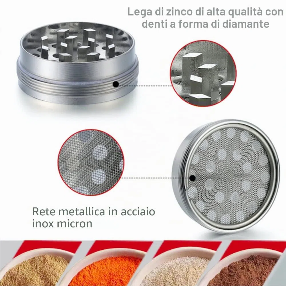 Macinino meccanico per spezie, dei Pokéball, a forma di Poké Ball, in 3 pezzi, 51 mm