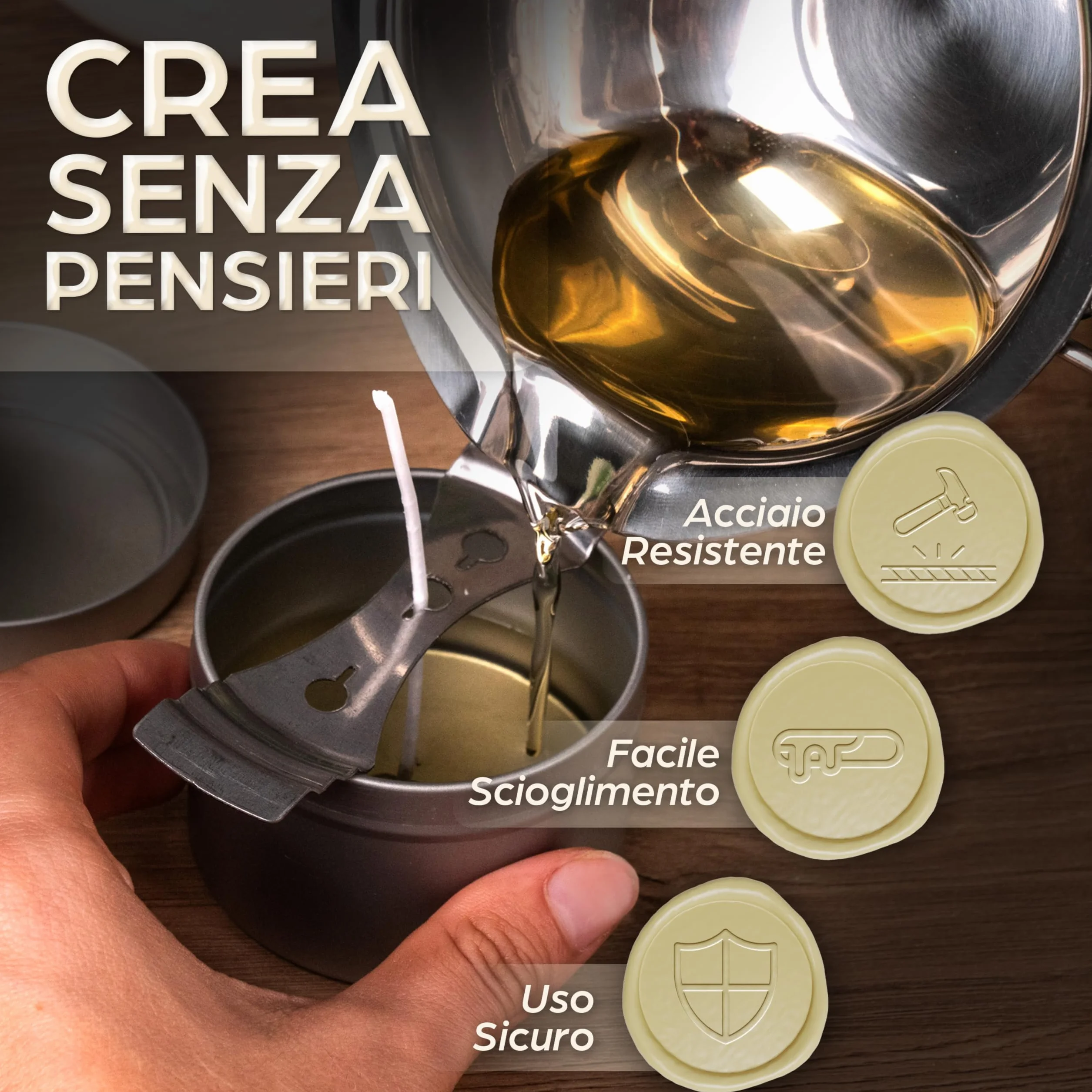 Generico Kit Candele Fai da Te Completo – Set per Creare Candele Artigianali con Cera e Accessori