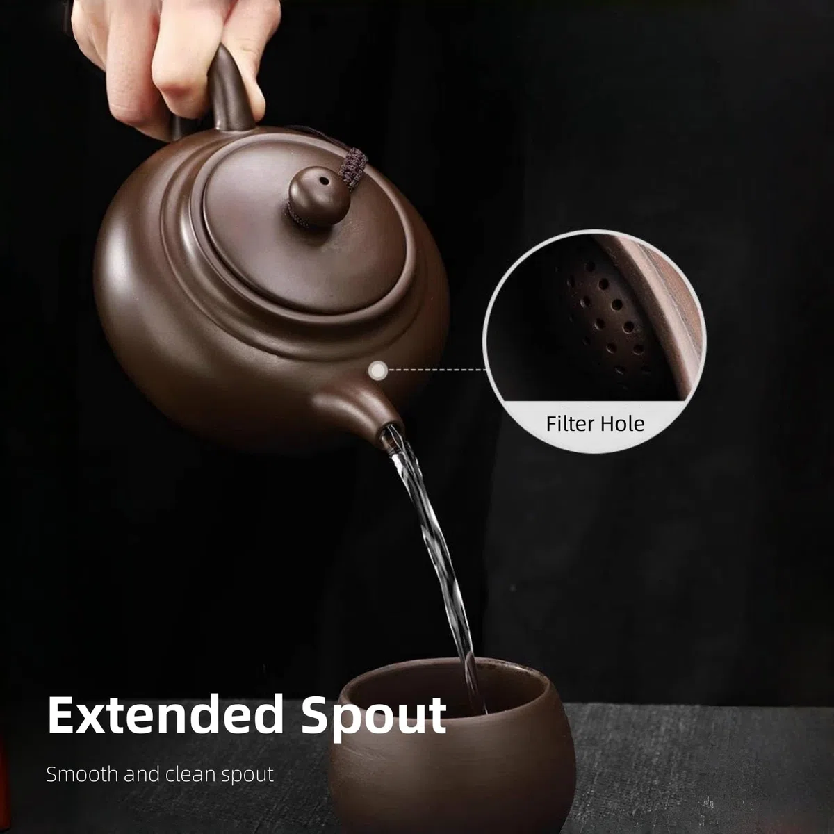 Cinese Teiera in Argilla Viola, Yixing Zisha Teiere con Scatola, Tradizionale Kung Fu Pentola da Tè in Terracotta Fatta a Mano, 400 ML, Zini