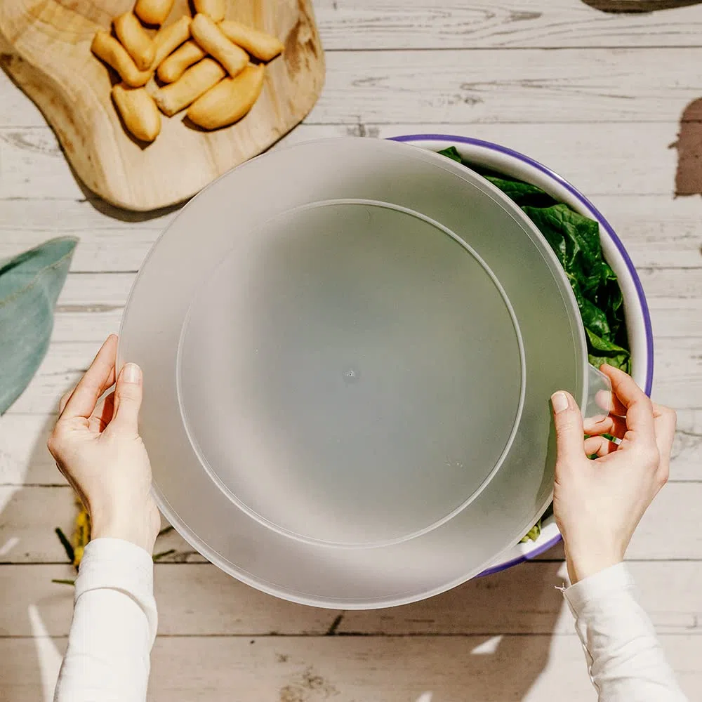 Omada Design Contenitore per Alimenti Grande con Coperchio da 6,5 Lt, Antibatterica, Leggera, Infrangibile, lavabile in Lavastoviglie, Linea Sanaliving