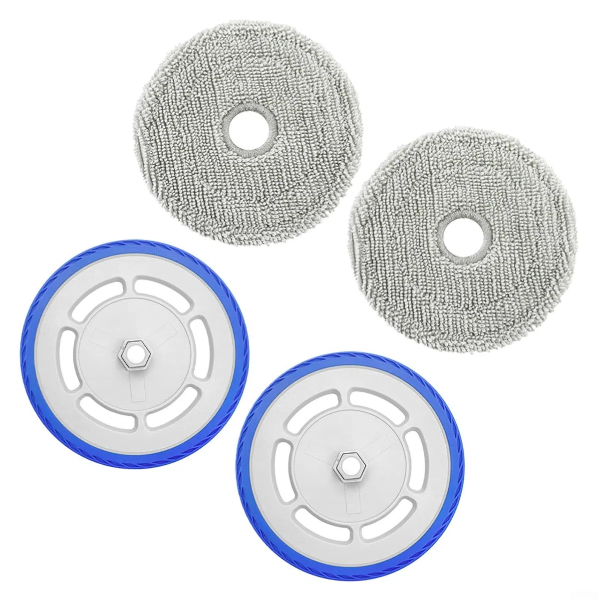 Supporto per robot aspirapolvere e panno di pulizia per ECOVACS per DEEBOT per MINI, 2 cuscinetti riutilizzabili in microfibra con staffe, parti di ricambio facili da installare