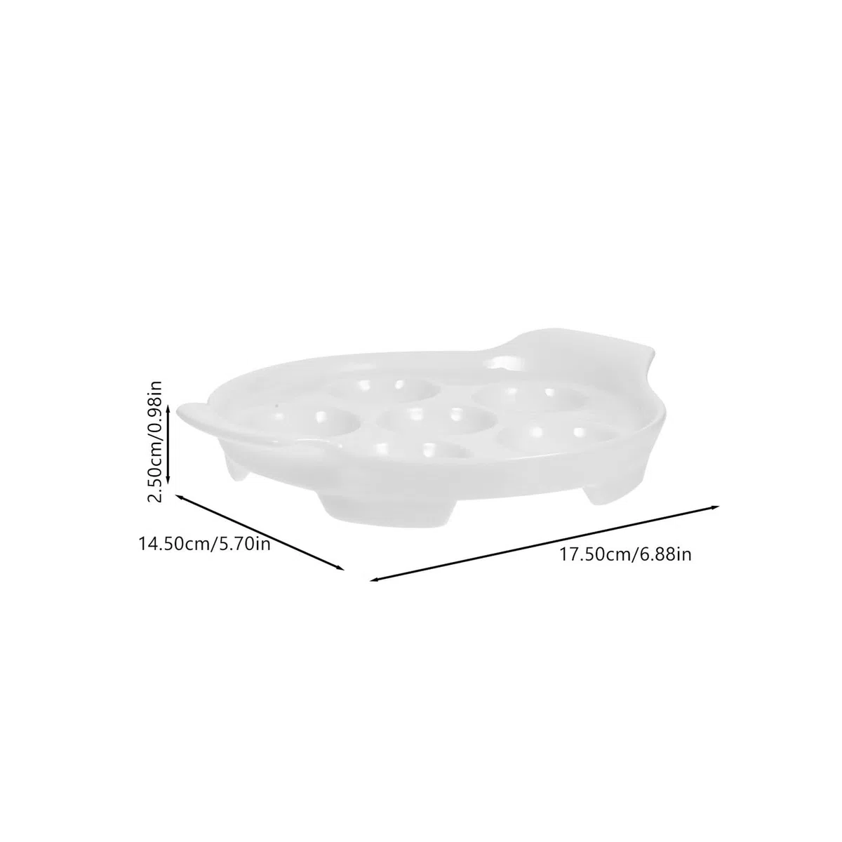 Homoyoyo 4 pezzi Piatti Ceramica per Lumache Teglia da Forno Multi-slot Resistente Alte Temperature per Escargot e Frutti di Mare per Famiglie e Ristoranti
