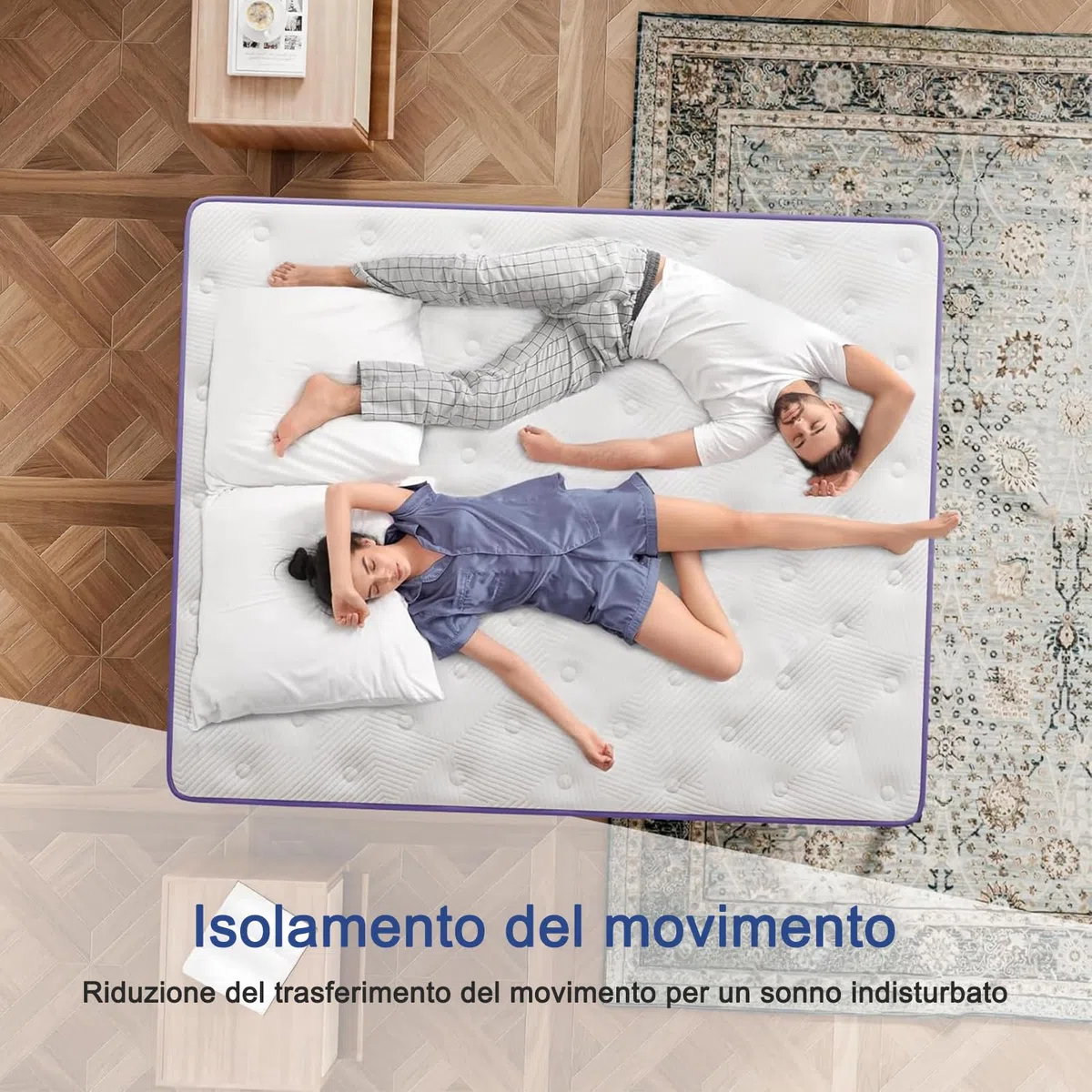 Materasso 120x200 cm, Altezza 30 cm Media Fermezza, Memory Foam Gel e Molle Insacchettate, Certificato Oeko-TEX, Traspirante Antipressione, Consegna in Scatola