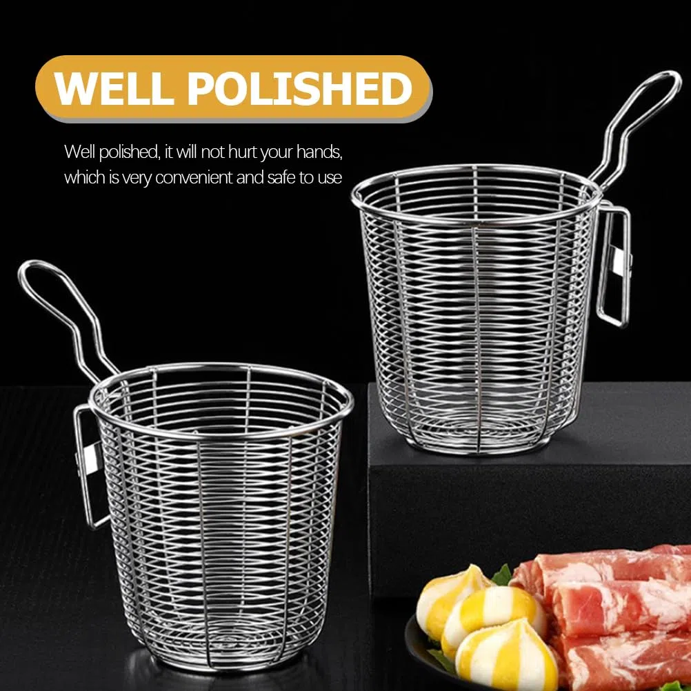 DOITOOL Colino Da Cucina in Acciaio Inox 304 Resistente Al Calore Cucchiaio Filtrante Per Pasta E Zuppe Scolapasta Per Pentola Con Gancio Utensile Per Cottura E Cottura Di Noodle 3.9X3.9X2.8 Pollici