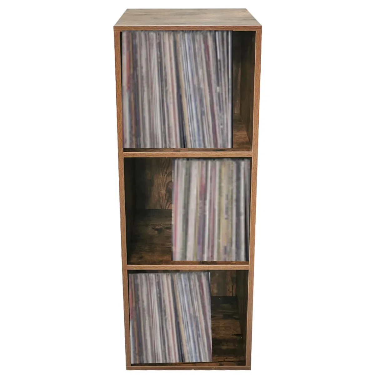 VDD Mobile portaoggetti in vinile LP Records - Archiviazione di dischi in vinile LP - 3 scomparti - dadi