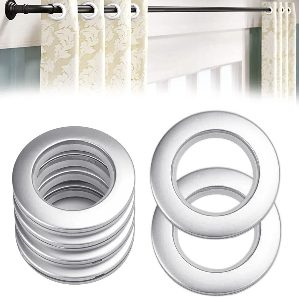 20 Pezzi Anelli per Tenda con Occhielli in Plastica 40 mm Anello Occhiello a Basso Rumore Anelli Fai da Te per Tende da Finestra Anelli Rotondi per Occhielli in Plastica per Tende da Finestra