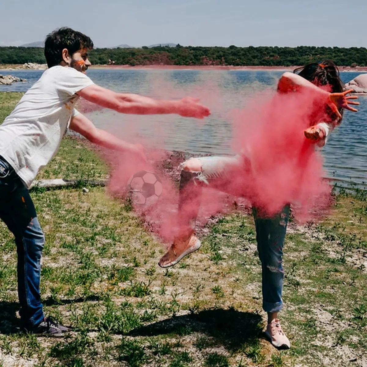 Gender Reveal Football per Baby Shower - Palla Annuncio Sessuale Bambino con Blu Rosa per Ragazzo Ragazza - Calcio per Annunciare Sesso