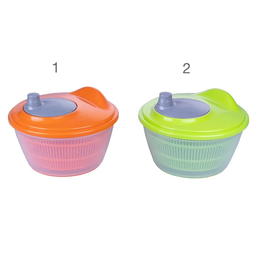 Galileo Casa 5911117 Centrifuga per Insalata con manovella Manuale, cestello Estraibile, Ø 24 cm, 4 L, Plastica, Assortito
