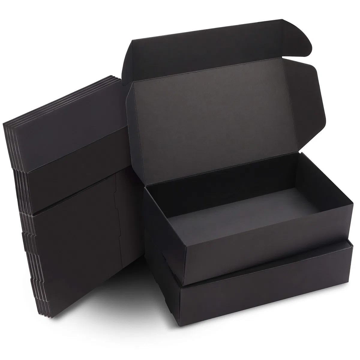 Kurtzy Scatola Nera Cartone Kraft (20pz) - Scatola Cartone con Coperchio 19 x 11 x 4,5 cm - Scatoline Portaconfetti e Scatole Bomboniere Facile Assemblaggio per Feste Compleanni Matrimonio