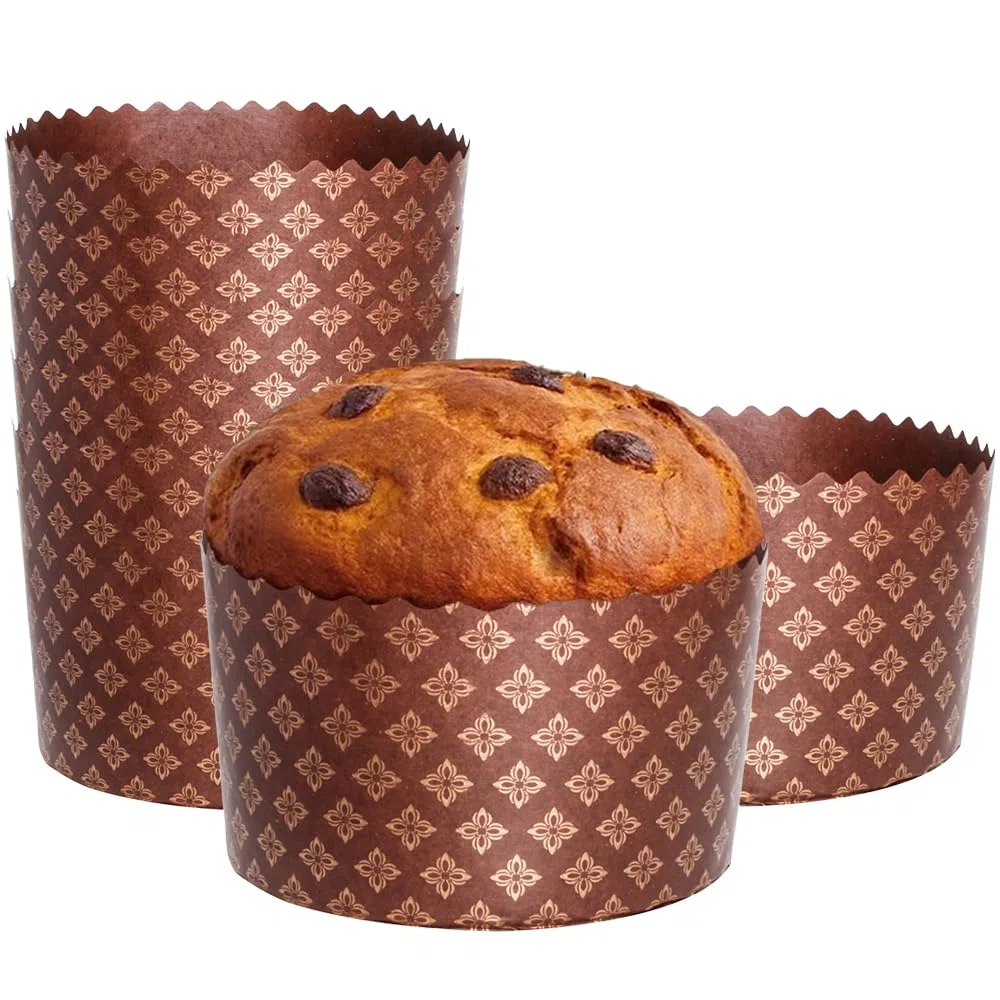 Paska Mold Kulich - Stampi per panettone in carta (12 confezioni da 425,2 g) per pane pasquale, stampi per panettone, panetone, 13 x 8,5 cm