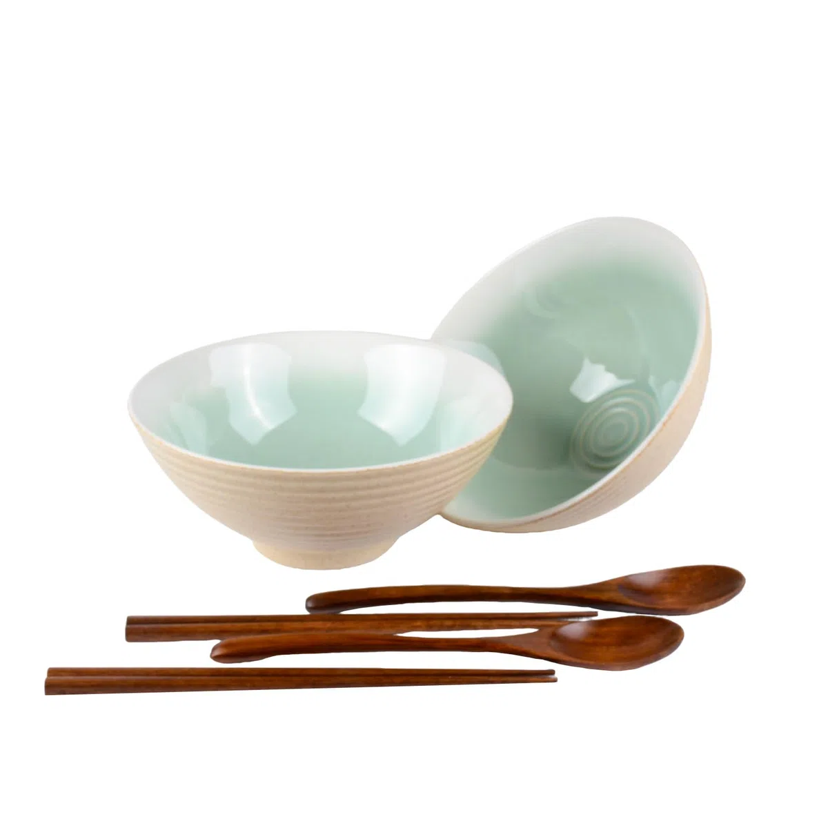 Set di 2 ciotole per ramen da 1200 ml, con bacchette in legno, cucchiaio per ramen, ciotole giapponesi grandi, per zuppe, insalata, cereali, noodle, forno a microonde e lavastoviglie, colore