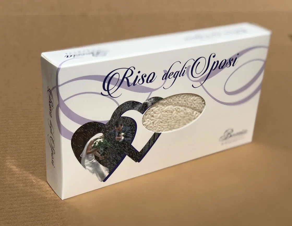 Riso degli sposi Bianco Antimacchia Boccia Confetti 1 kg