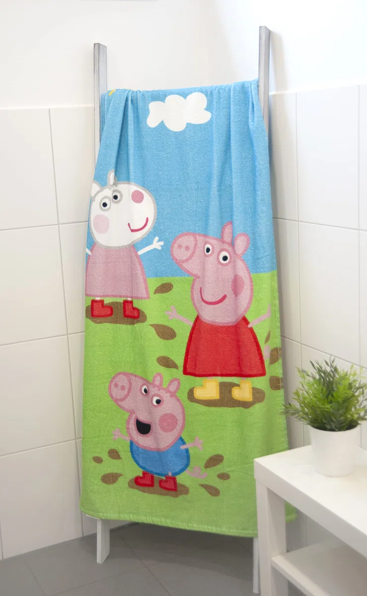 Herding PEPPA PIG Telo mare, 75 x 150 cm, Cotone/Velour, Multicolore
