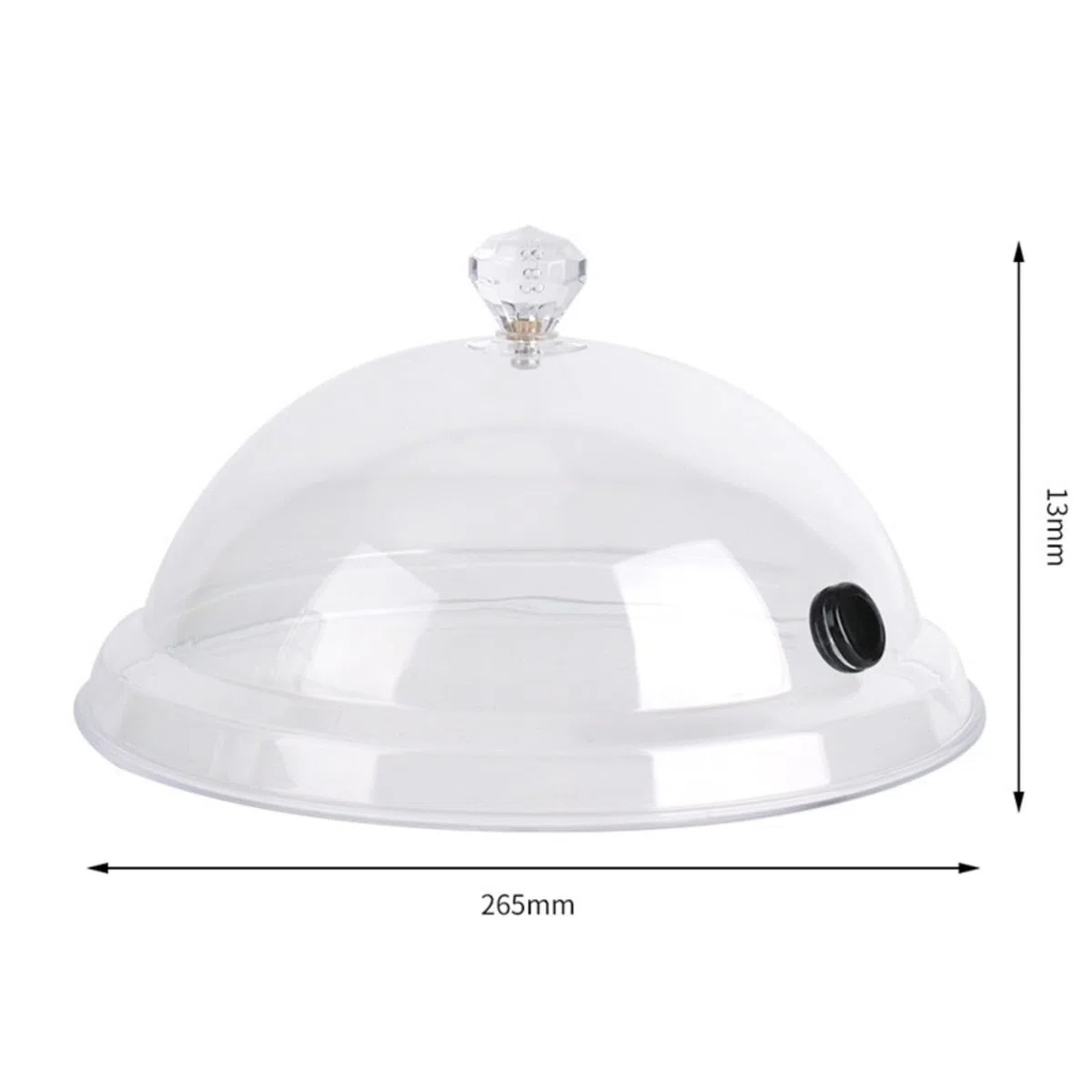 Coperchio a Cupola a Cloche per Affumicatura, Accessorio per Pistola Affumicatrice in Plastica per Cibi e Bevande, Esalta il Sapore con Display Trasparente per Feste Ed Eventi (L)