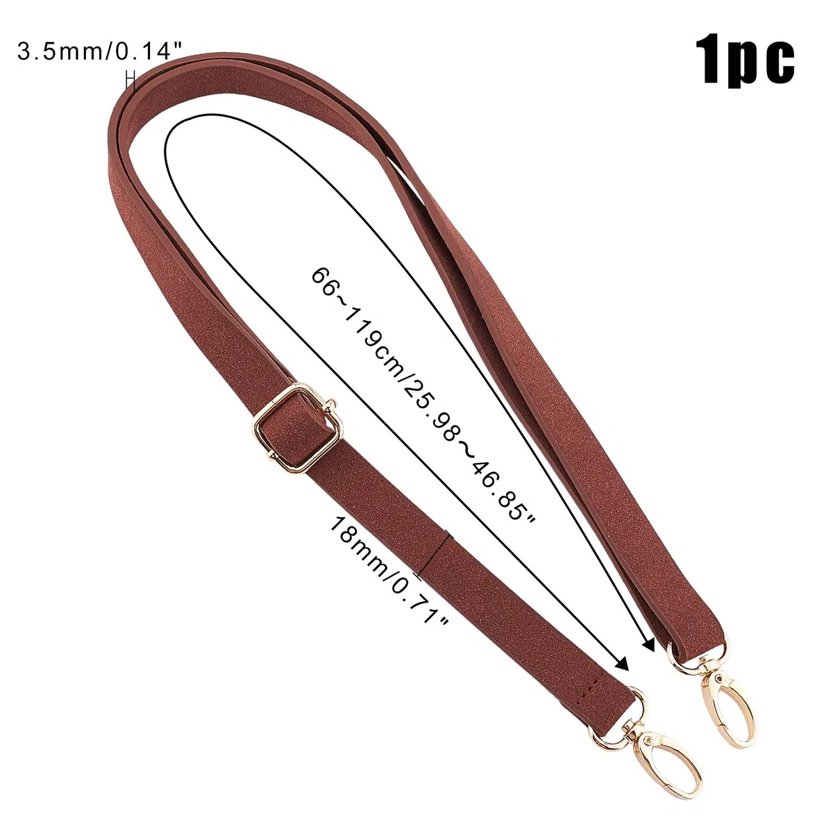 PH PandaHall Fai da Te Borsa in Pelle PU Set per Maglieria, Fondo Borsa in Pelle/Tracolla/Borsa Twist Lock/Copertura con Patta/Fibbie per Borsa, Nero (7 Tipi di Accessori), Marrone