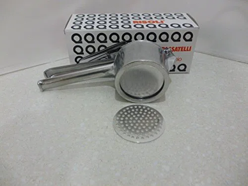 RISOLI' | RAVIOLCASA, Schiacciapassatelli in Alluminio Pressofuso Riciclato Brillantato, Schiacciapatate per Passatelli, Purè, Verdura, Made in Italy