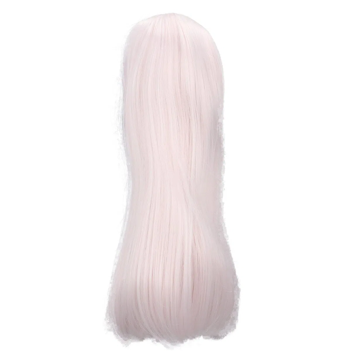 Zerodis 1/3 BJD - Parrucca per bambola SD, 21-24 cm, in seta naturale morbida ad alta temperatura, capelli lunghi e lisci mohair, con frangia per indossare parrucca per bambole BJD, colore rosa fai da