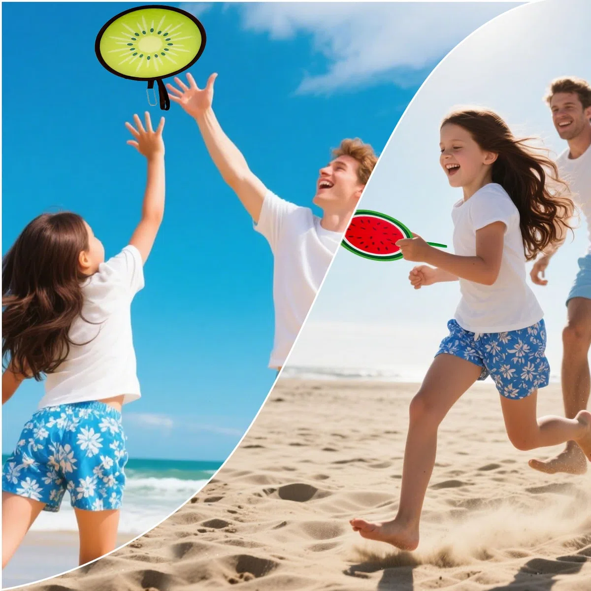 6 Pezzi Ventaglio Rotondo Pieghevole, Ventaglio Pieghevole, Ventagli Piccoli da Borsetta Mini Ventagli Anguria Kiwi Arancia Frutta per Feste Matrimoni (6 Pezzi)