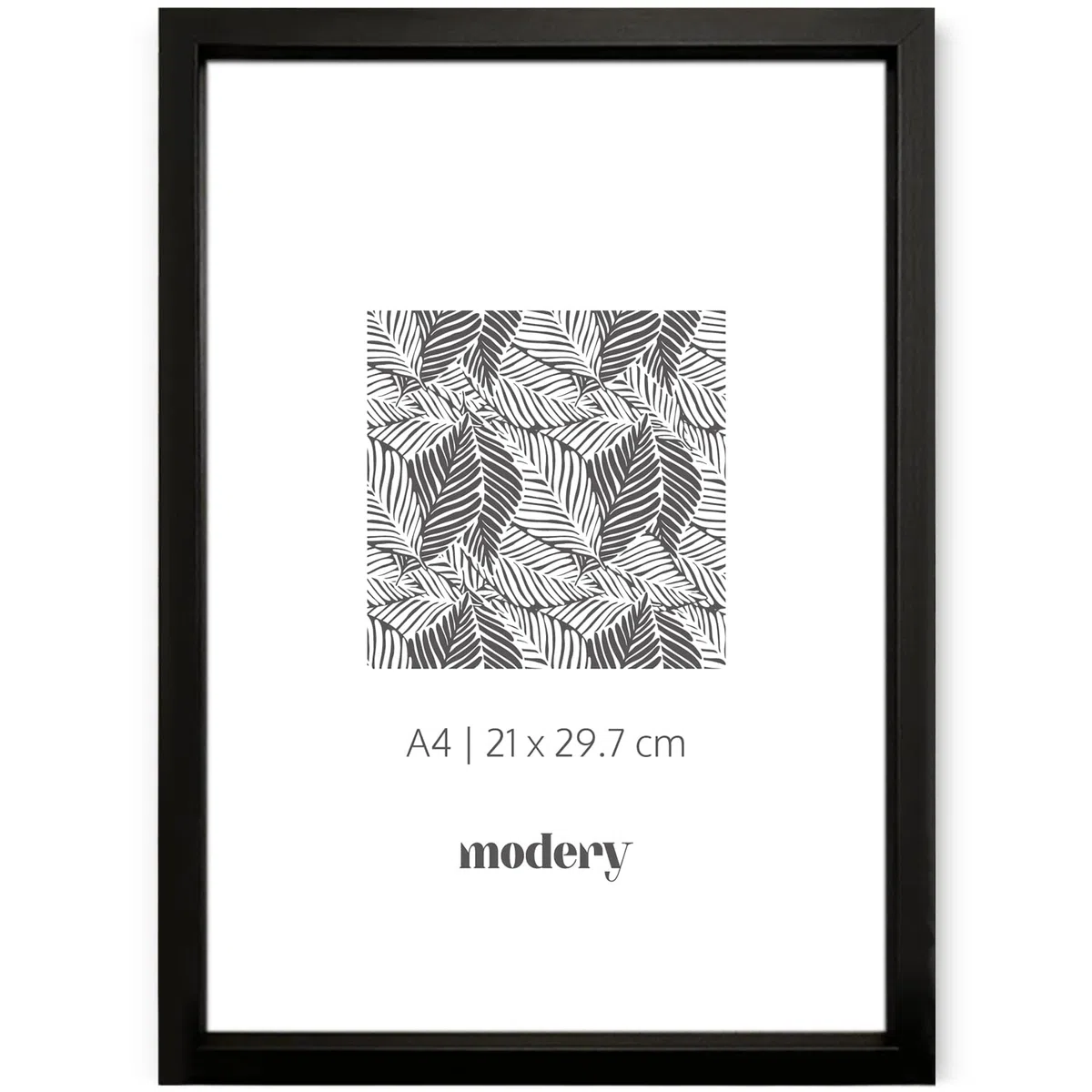 Cornice Nera da Parete per Foto e Poster A4 (21x29.7cm), in Legno, Nero