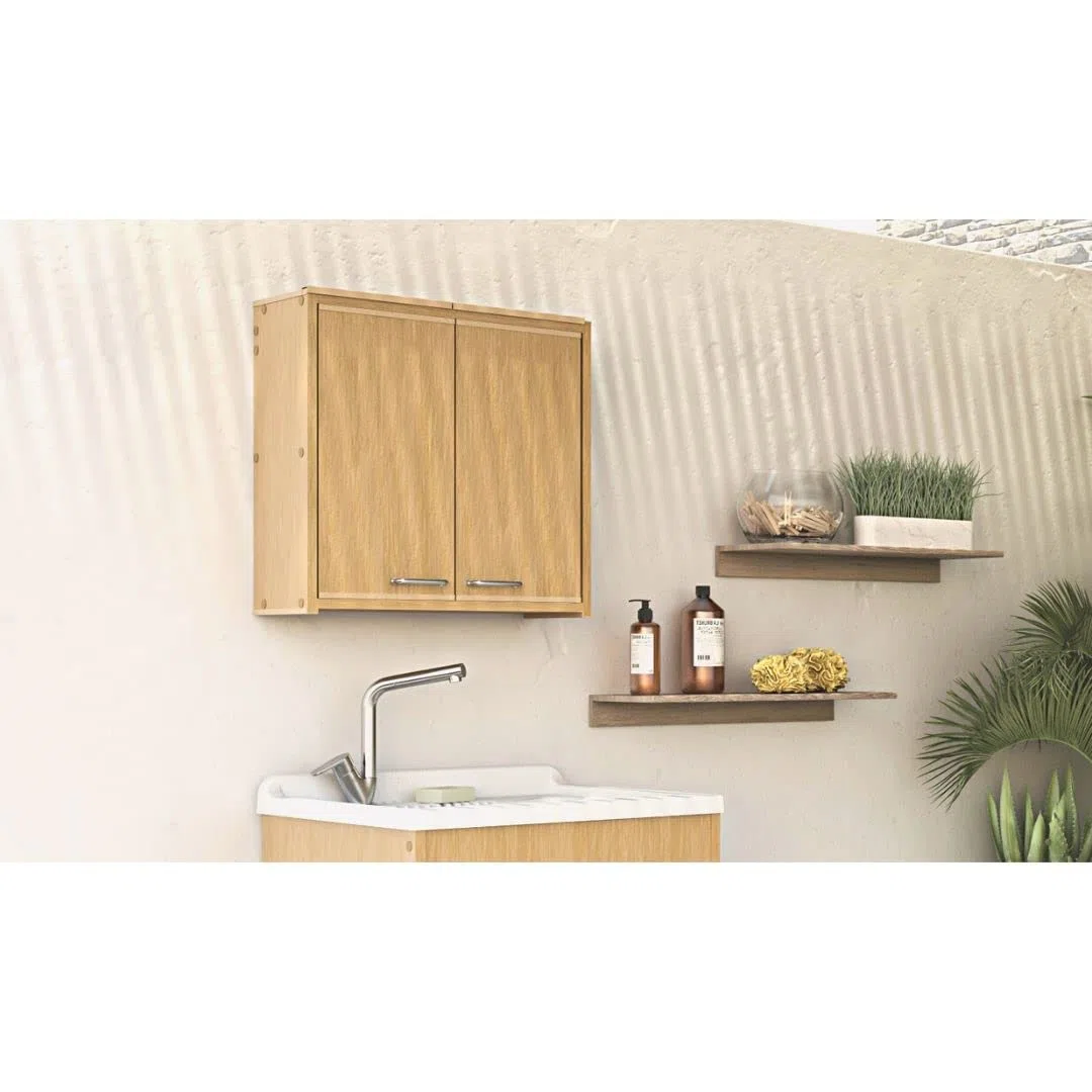 Negrari Pensile in PVC F760PWAM in resina PVC, Fornito in kit di montaggio, Interni/Esterni, 59x21x59 cm, Wenge