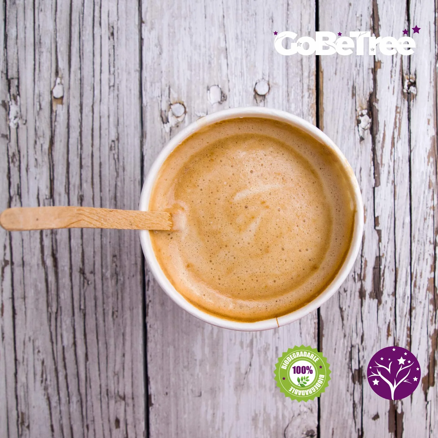500 palettine di Legno confezionate singolarmente in Carta da 14 cm. Bastoncini di caffè USA e Getta, Agitatore per caffè biodegradabili. Palette per caffè. (500 unità)