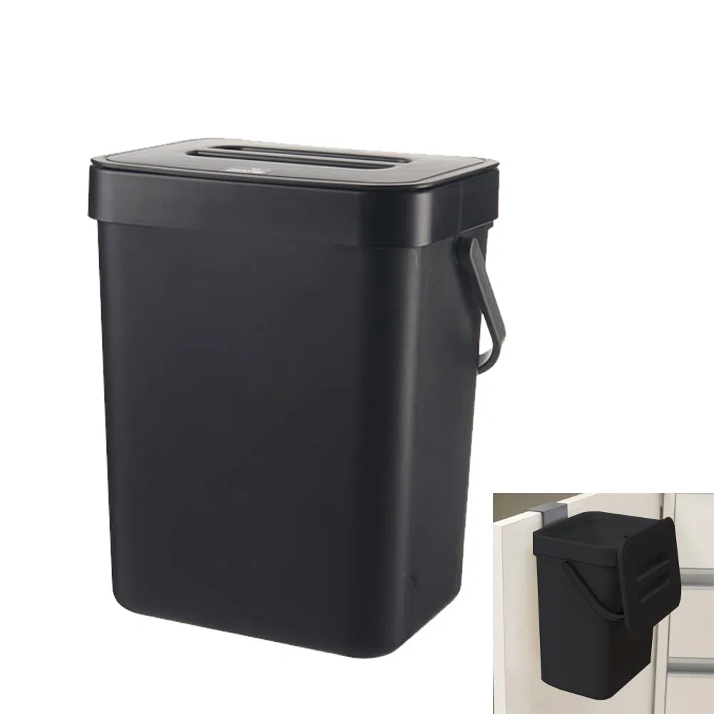 DASIAUTOEM Pattumiera biologica, 3 l, con coperchio, per compost da cucina, per pannolini, inodore, da appendere, per casa, bidone biologico, piccolo