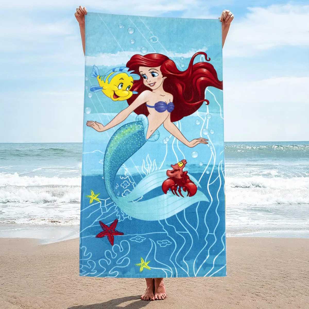 Jerry Fabrics Disney Arielle Telo da bagno, 70 x 140 cm