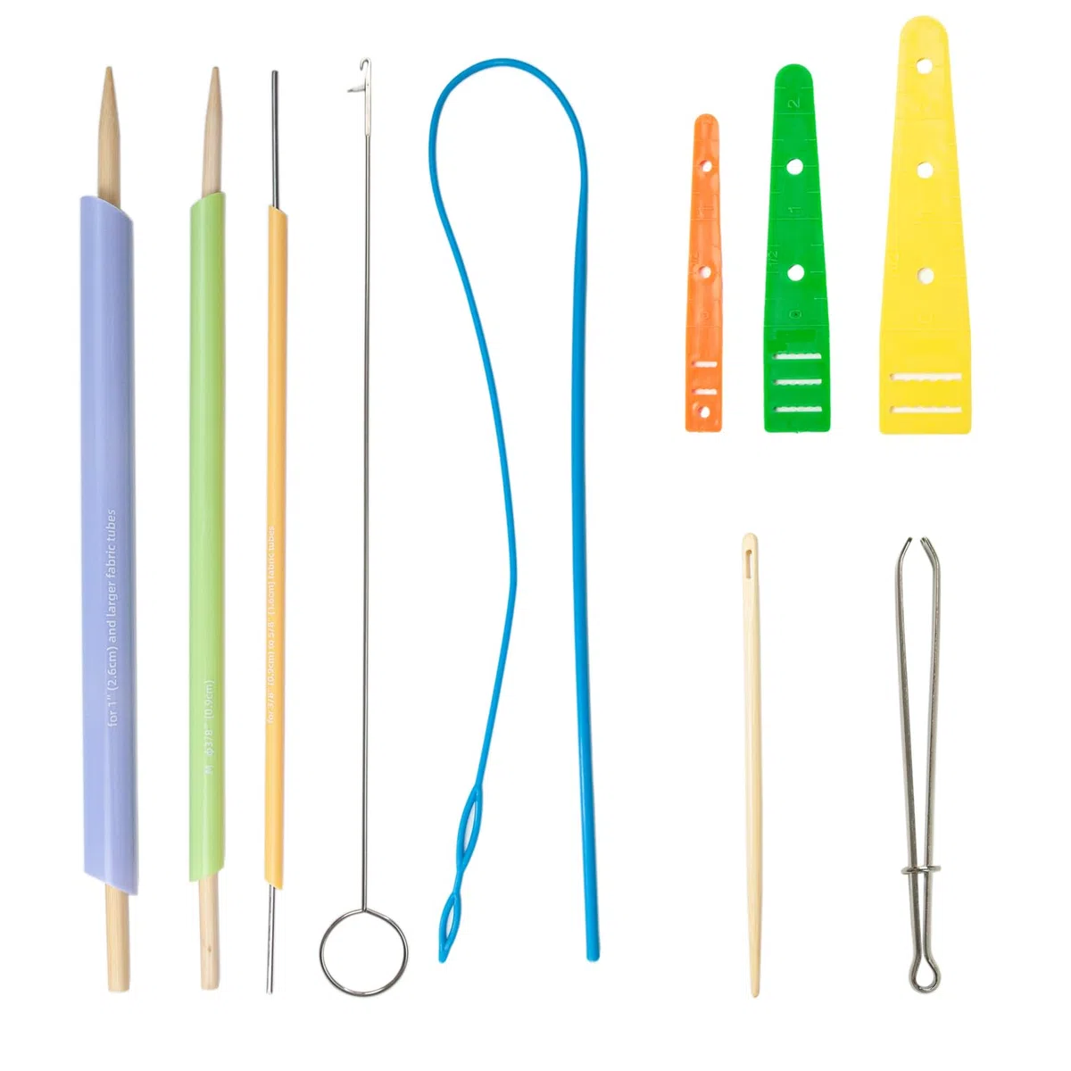 ieron Tornitori per tubi in tessuto Set di serraggio per tubi Turner gancio elastico infila strumenti kit per cucito fai da te