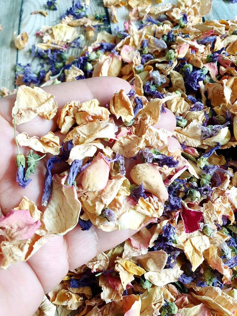 Coriandoli biodegradabili, confezione da 1 litro per 10/12 ospiti, coriandoli nuziali, petali di fiori secchi Petali veri da lanciare
